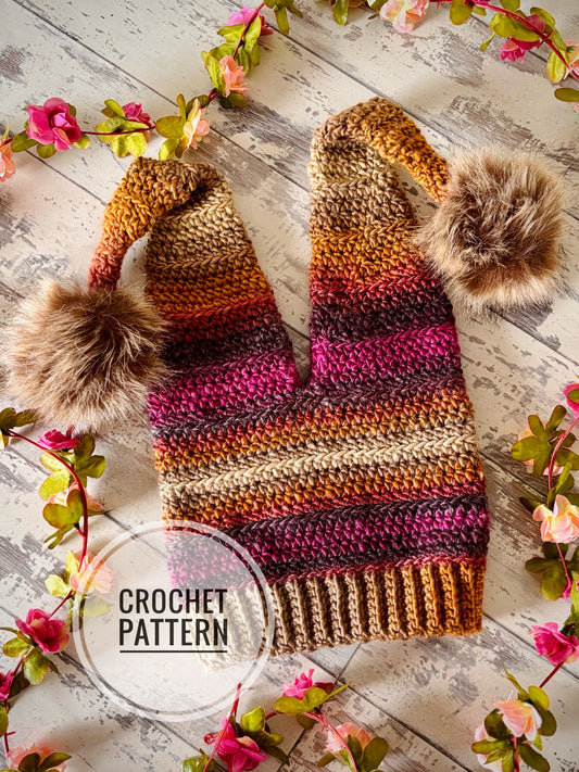 Cozy Jester Hat - Crochet Pattern